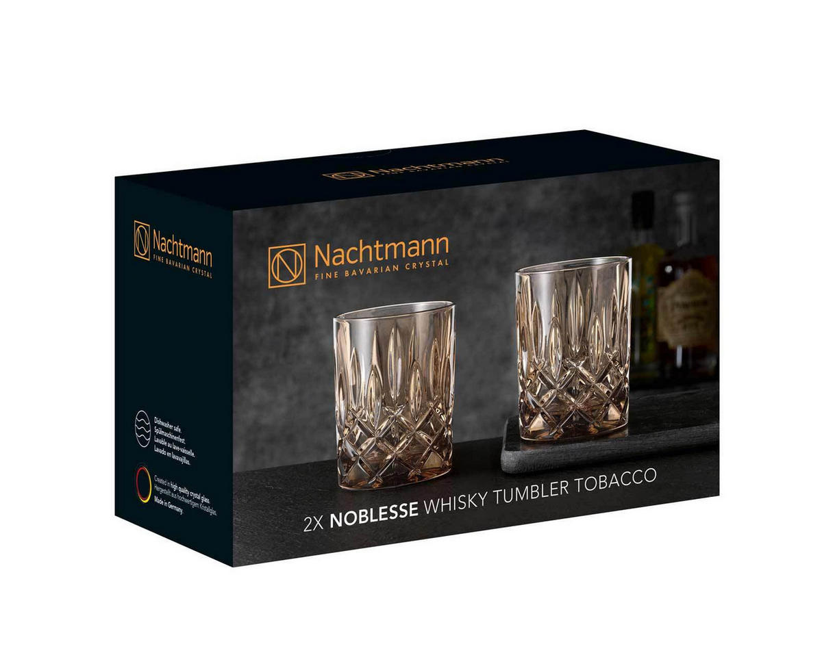 WHISKYBECHER Noblesse Vintage Tobacco 295 ml 4er Set - Braun, Glas (0.295L) - Nachtmann