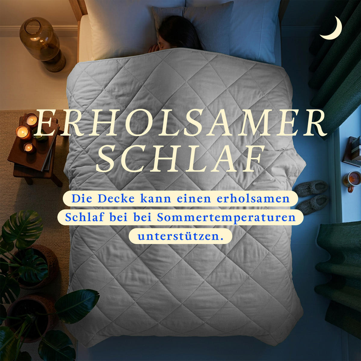 SOMMERBETT Steppbett leicht Hellgrau 200x200 cm - Hellgrau, Textil (200/200cm) - Bestlivings