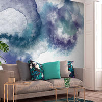 SELBSTKLEBENDE FOTOTAPETE 441/315 cm - Blau/Grau, Kunststoff/Textil (441/1cm) - KUNSTLOFT