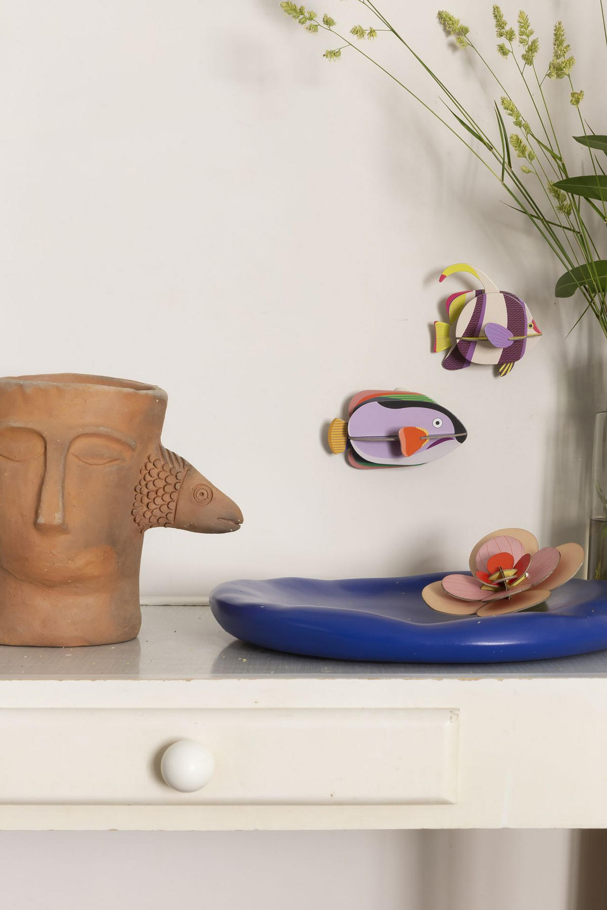 WANDSKULPTUR Bunt 6/11,5 cm - Multicolor, Wellpappe (6/11.5/11cm) - Studio Roof