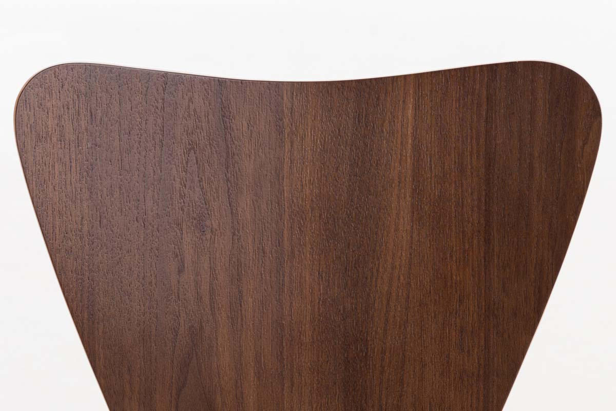 BESUCHERSTUHL Calisso mit Holzsitz und Metallgestell, Farbe: Walnuss - Chromfarben/Walnussfarben, Holz/Metall (42/85/47cm) - TPFLiving