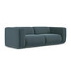 3-SITZER SOFA Samt Stoff Blau - Blau/Petrol, Kunststoff/Textil (228/70/89cm) - Makamii