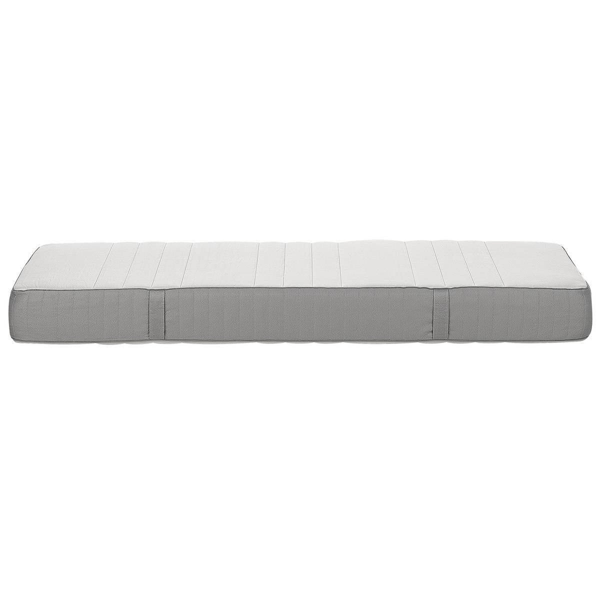 GEL-MEMORY-SCHAUMMATRATZE H3/4 Fest 80/200 cm Happiness - Weiß, Textil (80/200cm) - Beliani