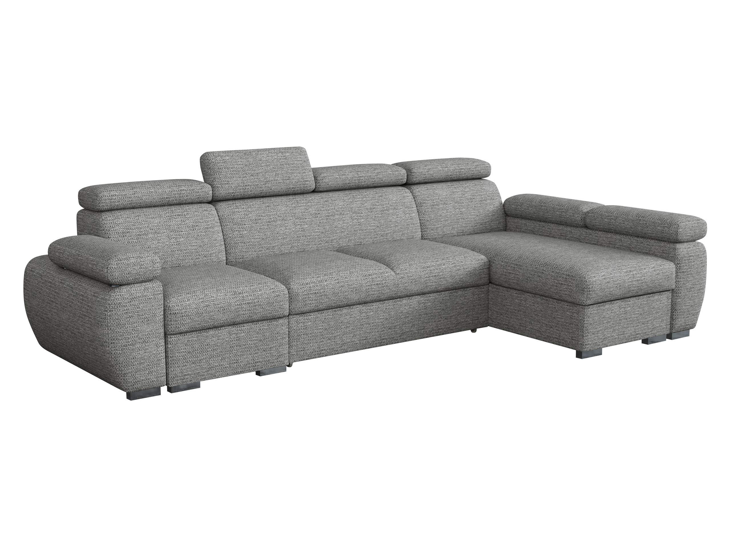 ECKSOFA Boston LCP, Seite: Rechts 1P(65)+2R+LCP - Greige/Silberfarben, Holz/Textil (320/170cm) - MIRJAN24