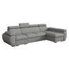 ECKSOFA Boston LCP, Seite: Rechts 1P(65)+2R+LCP - Greige/Silberfarben, Holz/Textil (320/170cm) - MIRJAN24