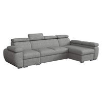 ECKSOFA Boston LCP, Seite: Rechts 1P(65)+2R+LCP - Greige/Silberfarben, Holz/Textil (320/170cm) - MIRJAN24