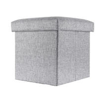 SITZWÜRFEL Faltbar 30/30/30 cm (Grau) - Grau, Textil (30/30/30cm) - Intirilife
