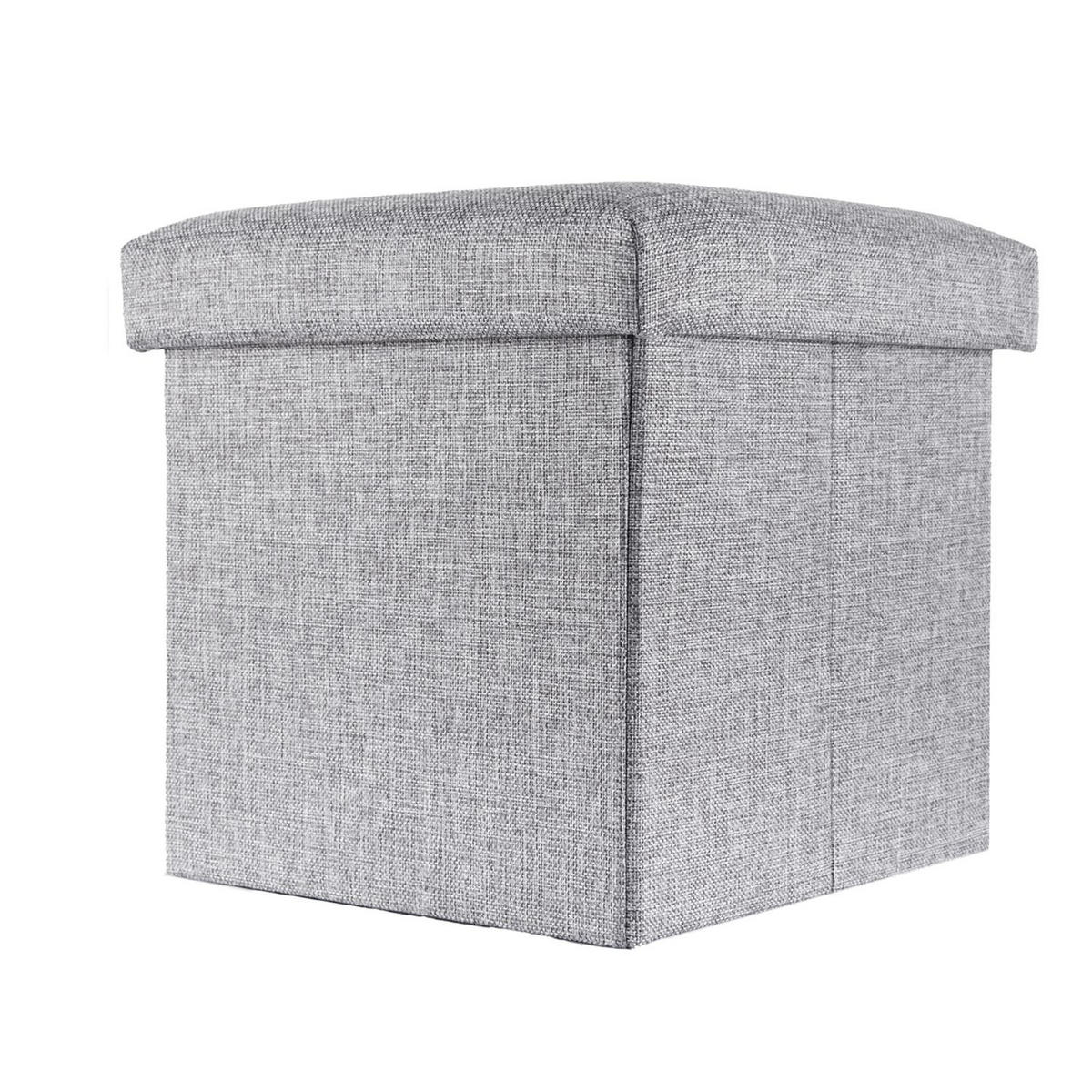 SITZWÜRFEL Faltbar 30/30/30 cm (Grau) - Grau, Textil (30/30/30cm) - Intirilife