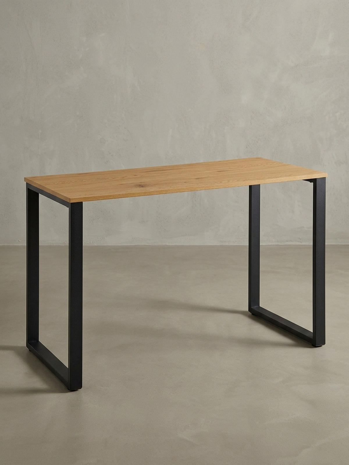 SCHREIBTISCH – Eiche, 120x60x76 cm, Metallbeine, robust & vielseitig - Schwarz/Braun, Holz/Metall (60/120/76cm) - KADIMA DESIGN