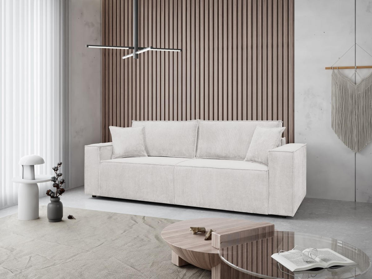 SOFA Passio III 250 x 105 cm, mit Schlaffunktion und Bettkasten, beige - Beige, Kunststoff (250/98/105cm) - Margaret Hadas24