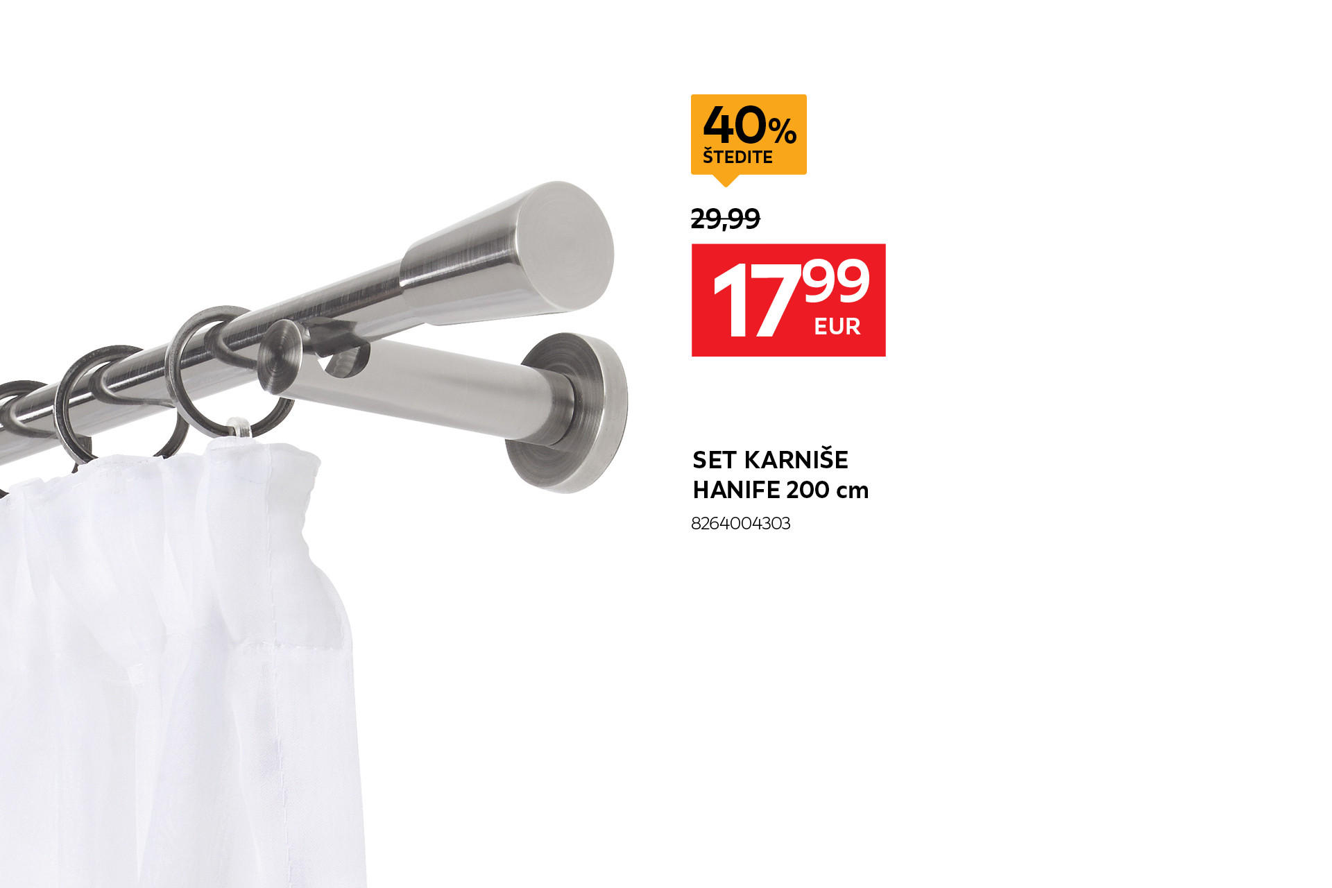 set karniše Hanife 200 cm 8264004303 umjesto 29,99 € nova cijena 17,99 € Štedite 40%