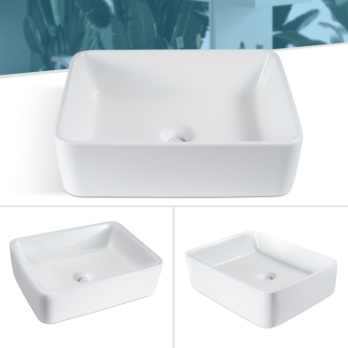 WASCHBECKEN Weiß 42/15/51 - Weiß, Keramik (42/15/51cm) - ZMH