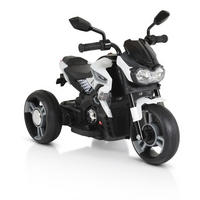 ELEKTROMOTORRAD Colombo weiß Scheinwerfer, zwei Motoren, MP3, bis 7 km/h - Weiß, Kunststoff (81/41/45cm) - Moni
