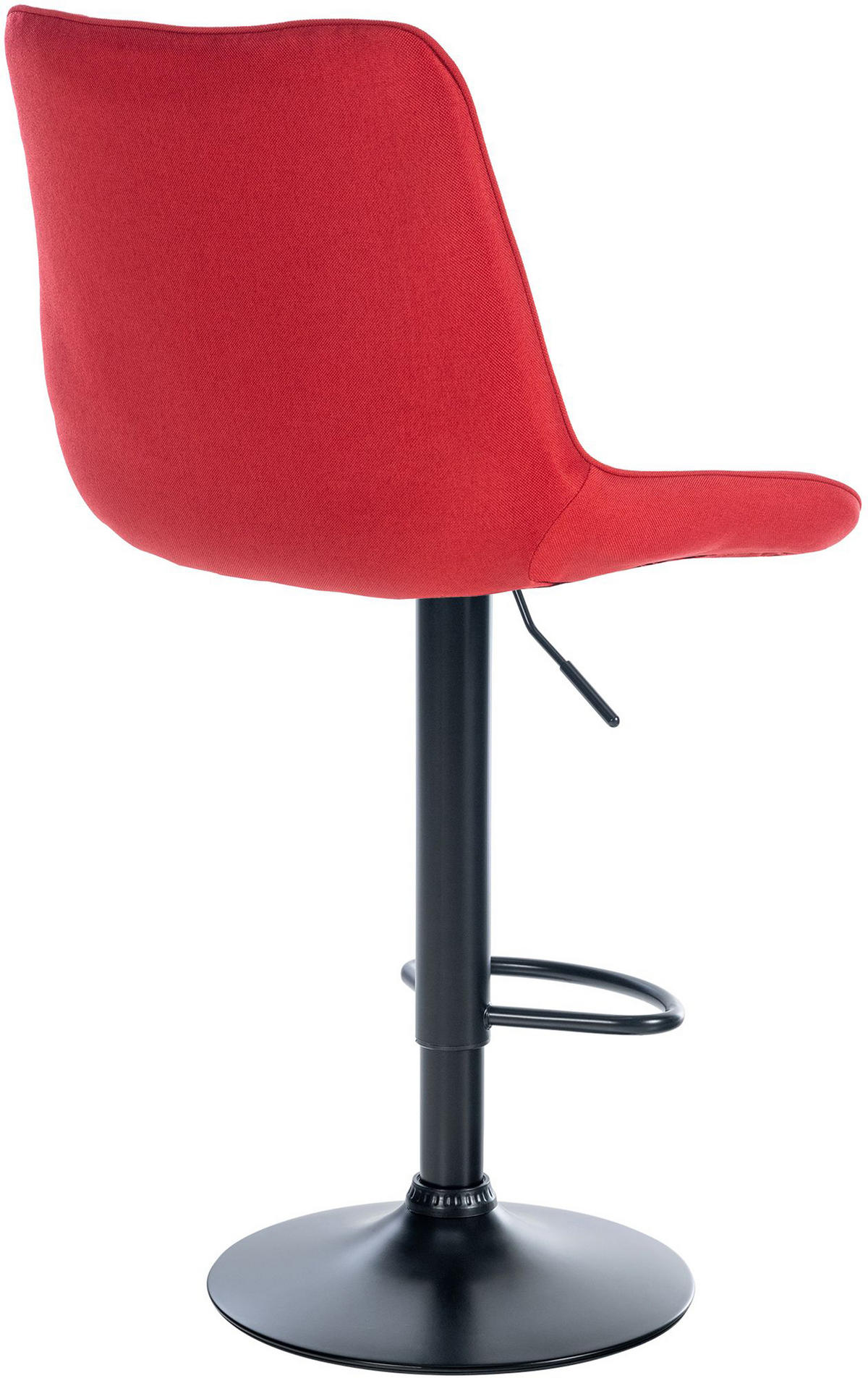 BARHOCKER Tolor Stoff schwarz rot - Rot/Schwarz, Textil/Metall (49.5/112/50cm) - TPFLiving
