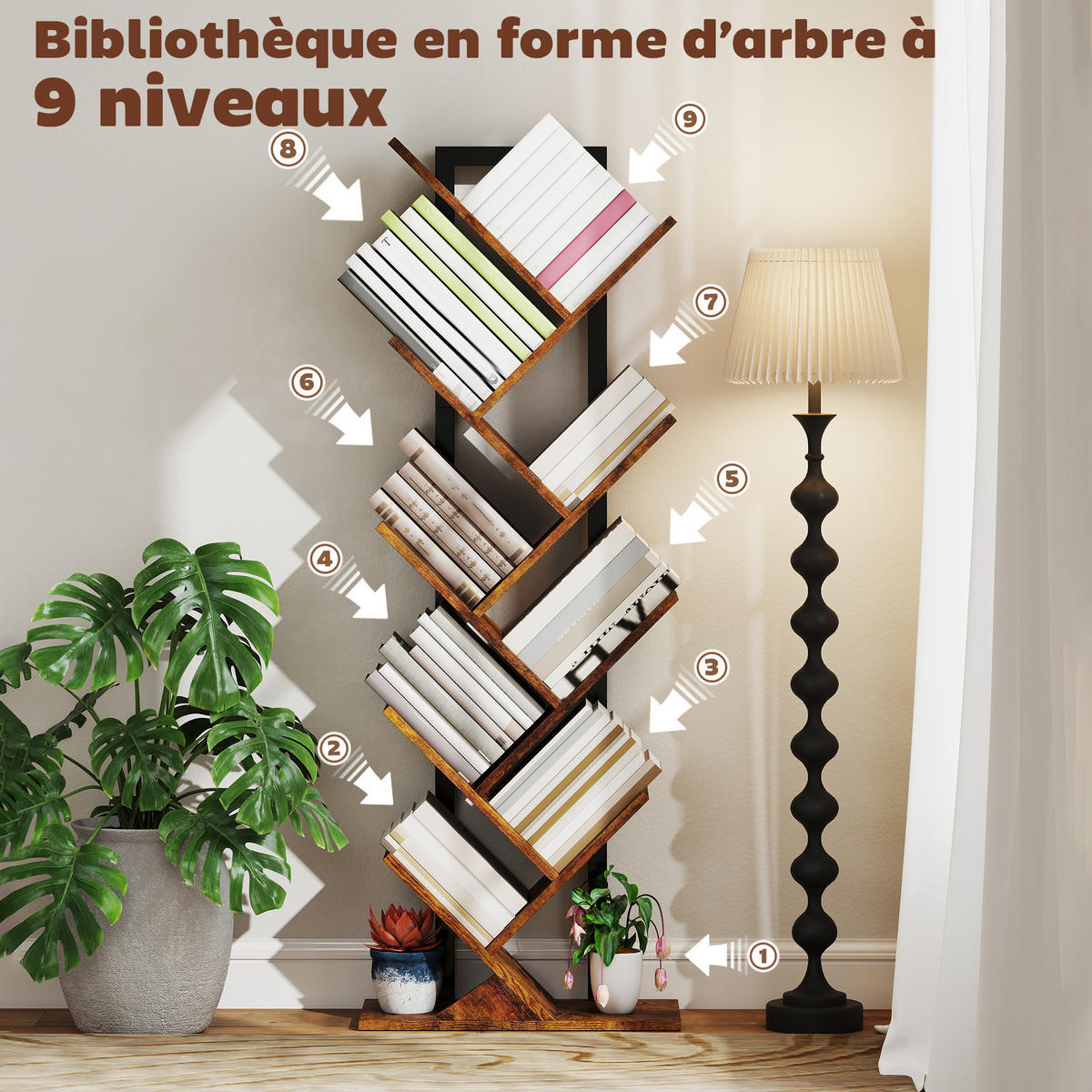 BÜCHERREGAL 50/24/136 cm Braun - Braun, Karton (50/136/24cm)