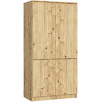 KLEIDERSCHRANK Eiche Artisan 90x51x180 cm - Eiche Artisan, Holzwerkstoff (90/180/51cm) - Akord