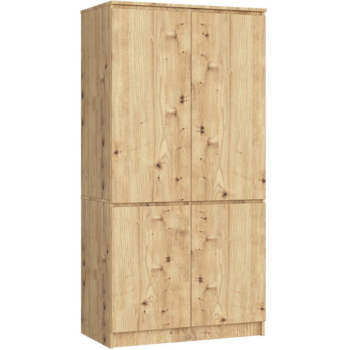 KLEIDERSCHRANK Eiche Artisan 90x51x180 cm - Eiche Artisan, Holzwerkstoff (90/180/51cm) - Akord