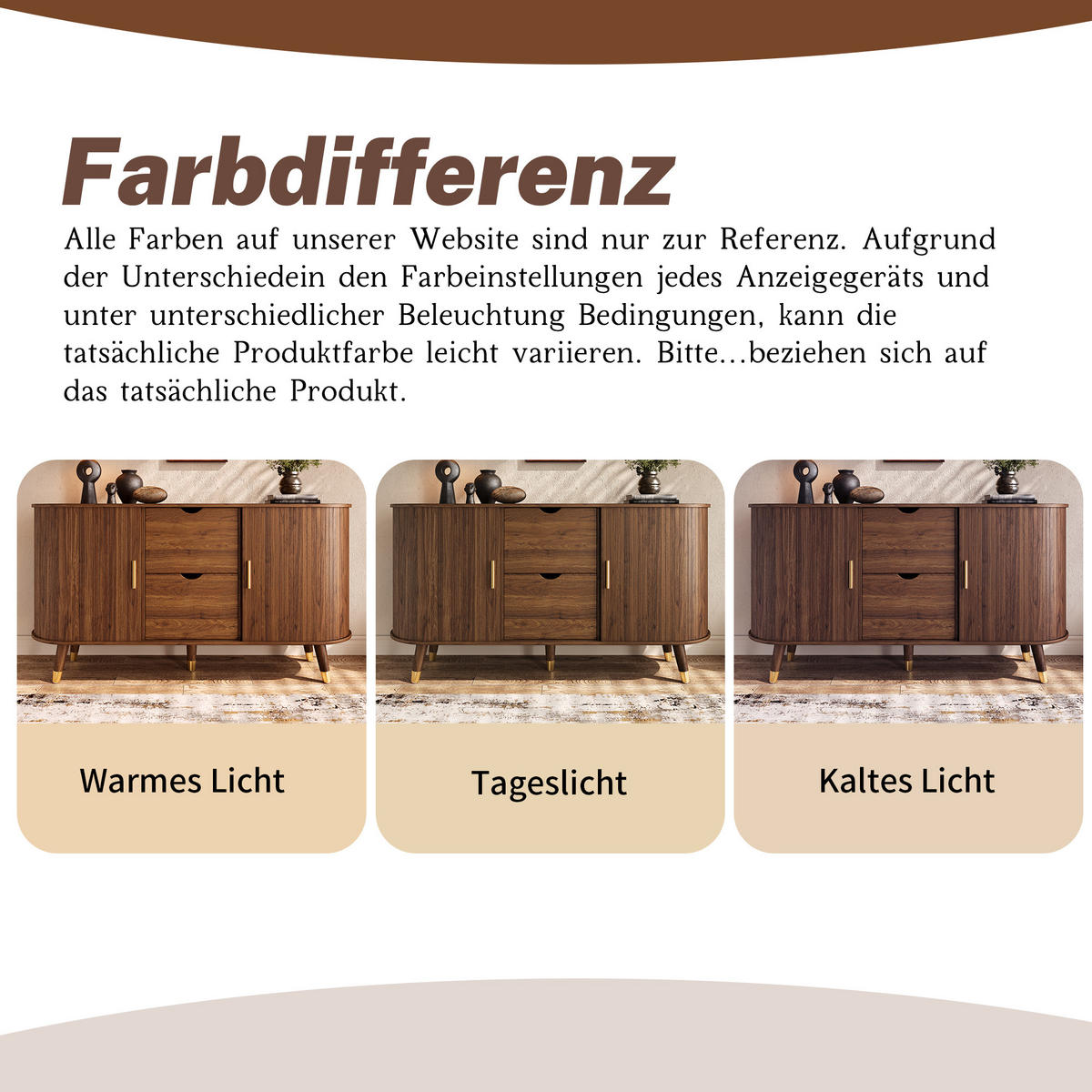 SIDEBOARD vertikale Maserung Schiebetüren 2 Schubladen modern - Walnussfarben, Holzwerkstoff (40/79.5/140cm) - FLIEKS