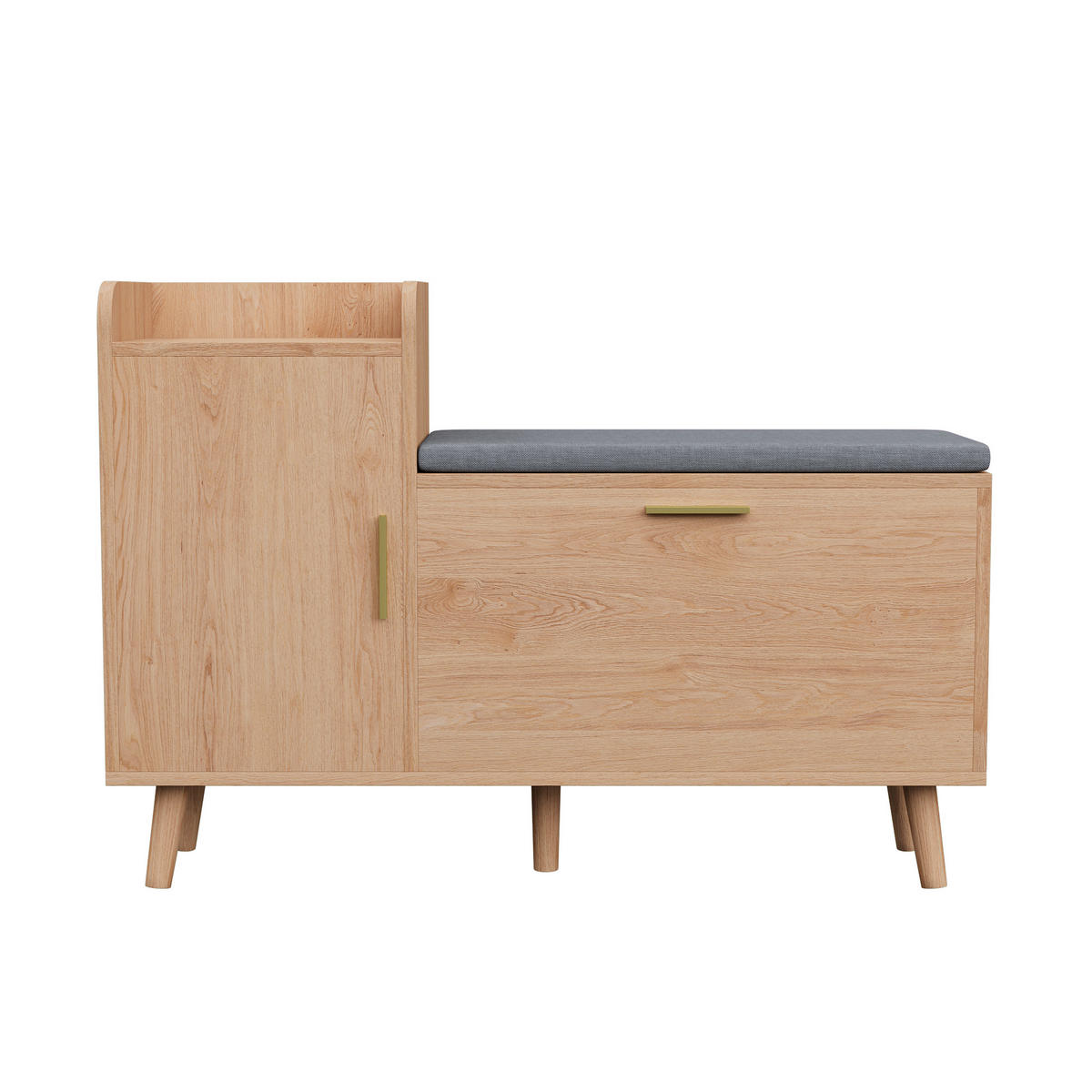 SCHUHSCHRANK Schwarz Mit Sitzbank, Klappschubladen & Stauraum - Schwarz, Holz (30/69.5/100cm)