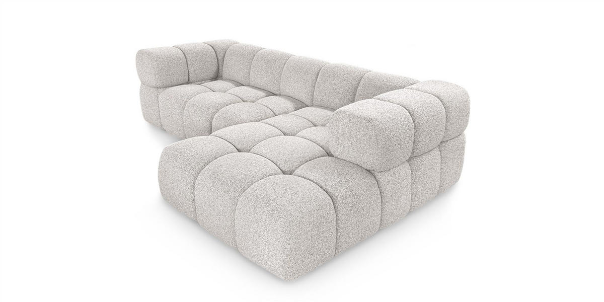 ECKSOFA Blanche In Bluvel - Creme, Holzwerkstoff/Textil (150/280cm) - Fun Möbel