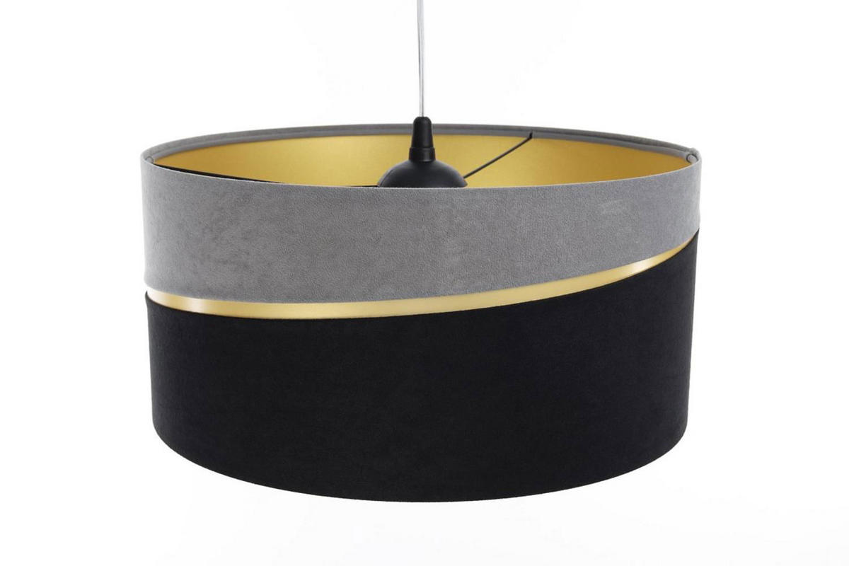 HÄNGELEUCHTE Grau 30/20 cm - Schwarz/Grau, Kunststoff (30/0.4/20cm) - ONZENO