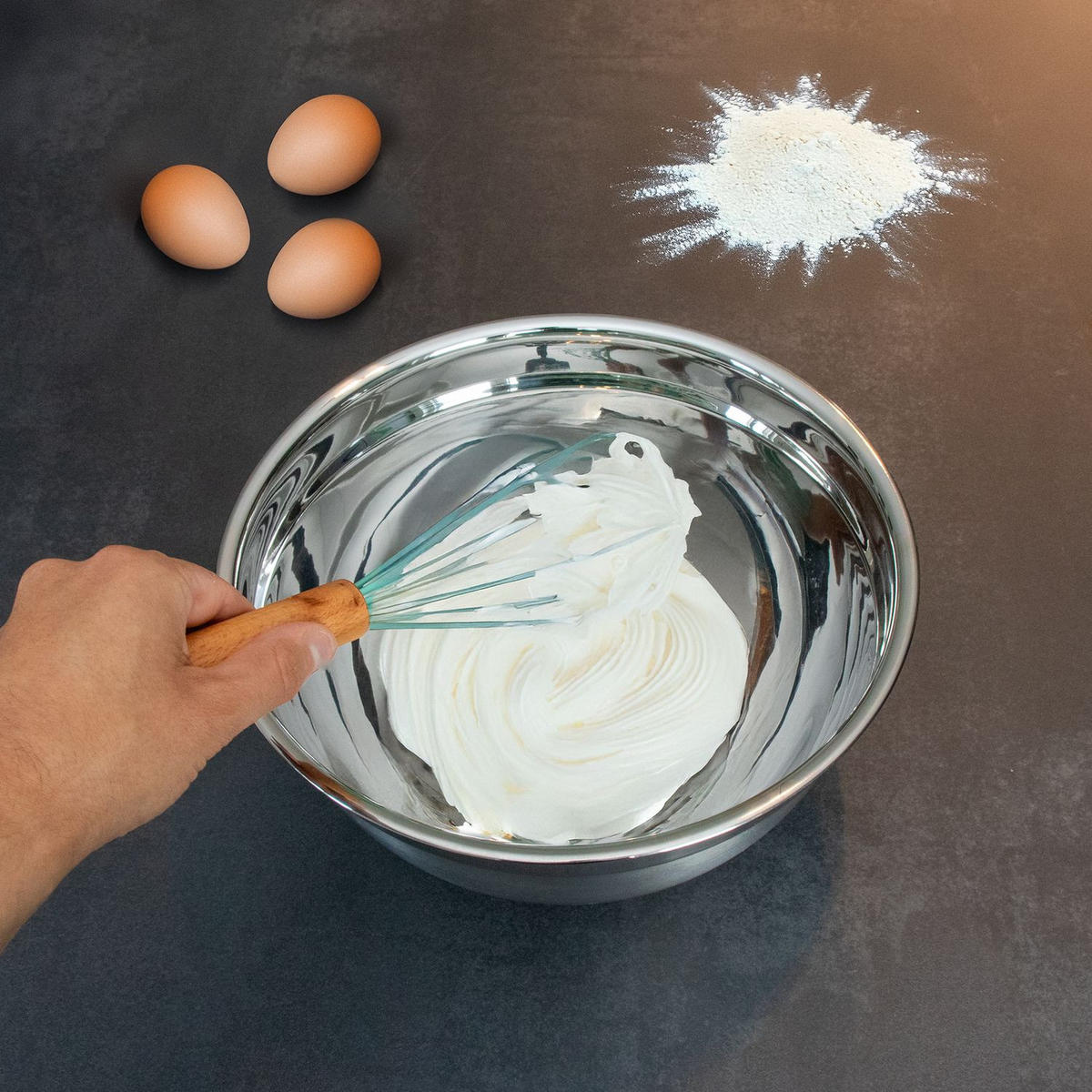 RÜHRSCHÜSSELN Edelstahl (5er Set) - Multicolor, Metall (26/13cm) - Intirilife