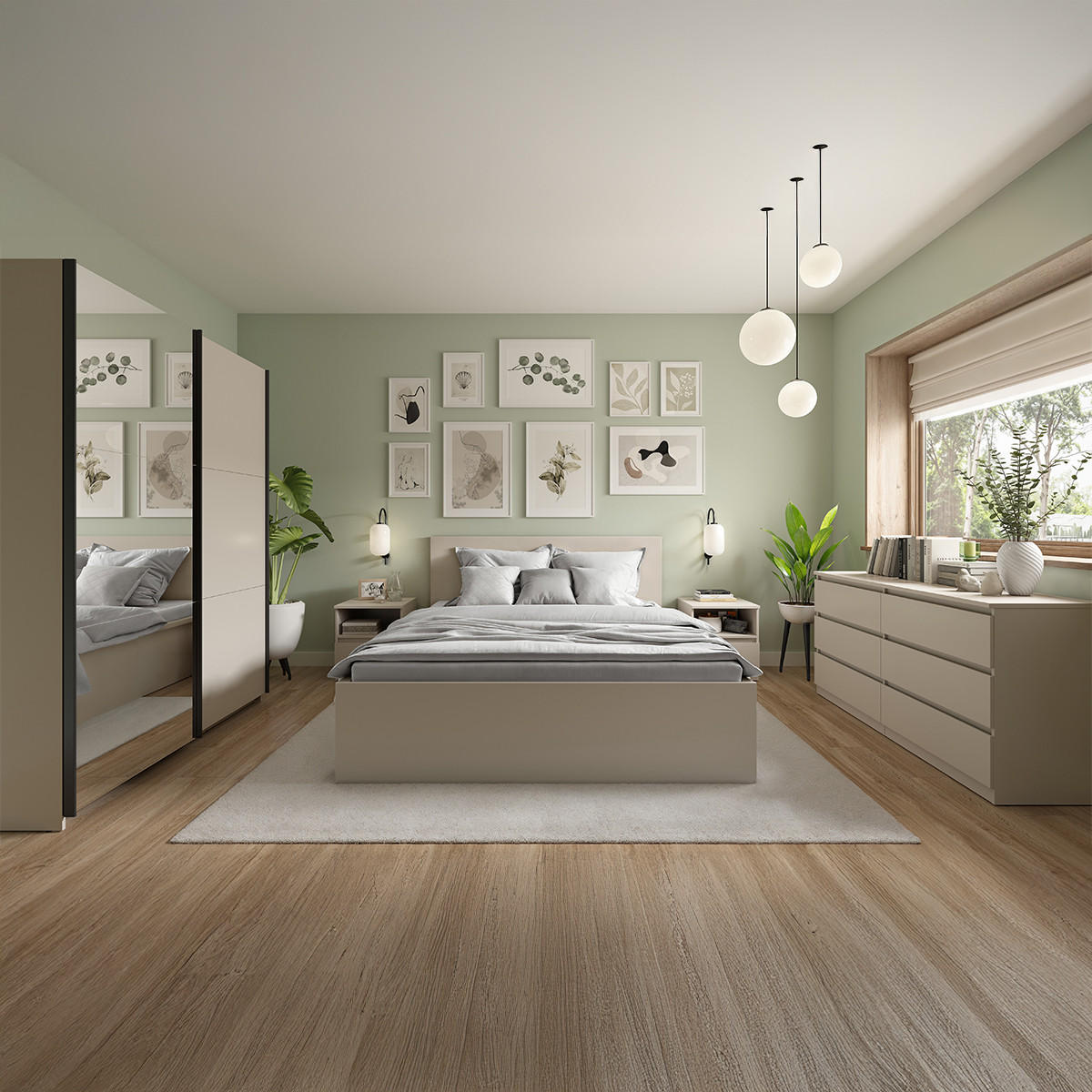 KOMMODE Edwin Kaschmir - Beige, Holzwerkstoff (150/75.5/45cm) - Petits-meubles