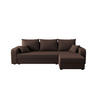 ECKSOFA HEWLET L BIS Cosmic 800 Rechts mit Schlaffunktion - Braun, Textil (240/140cm) - Bedante