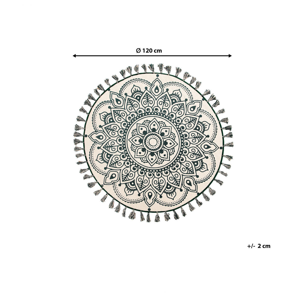 VINTAGE-TEPPICH Irice 120/120 cm - Grün, Textil (120/120cm) - Beliani