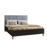 DOPPELBETT Luk II 160/200 cm ohne Matratze, Lattenrost, Bettkasten, schwarz, grau - Schwarz/Grau, Kunststoff (160/200cm) - Margaret Hadas24