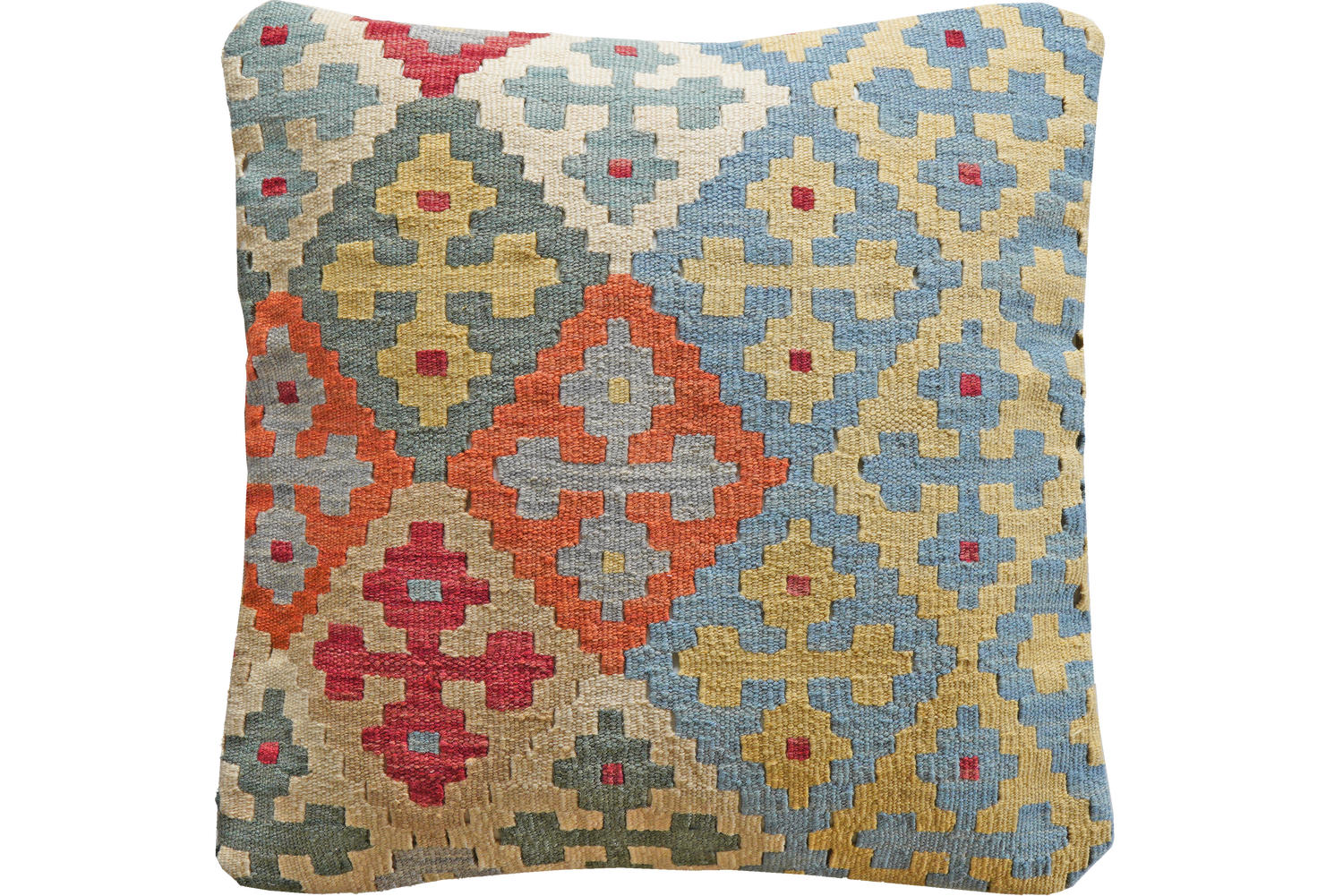 KELIM-KISSEN Mehrfarbig 65/65 cm Schurwolle - Multicolor, Textil (65/65cm) - Looma