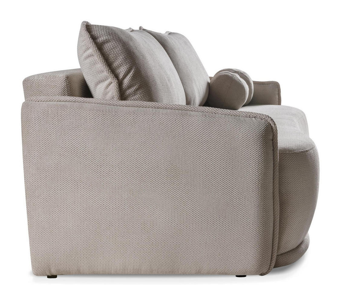 SOFA Perugia Grau, mit Schlaffunktion - Grau, Holzwerkstoff (231/93/106cm) - Bettso