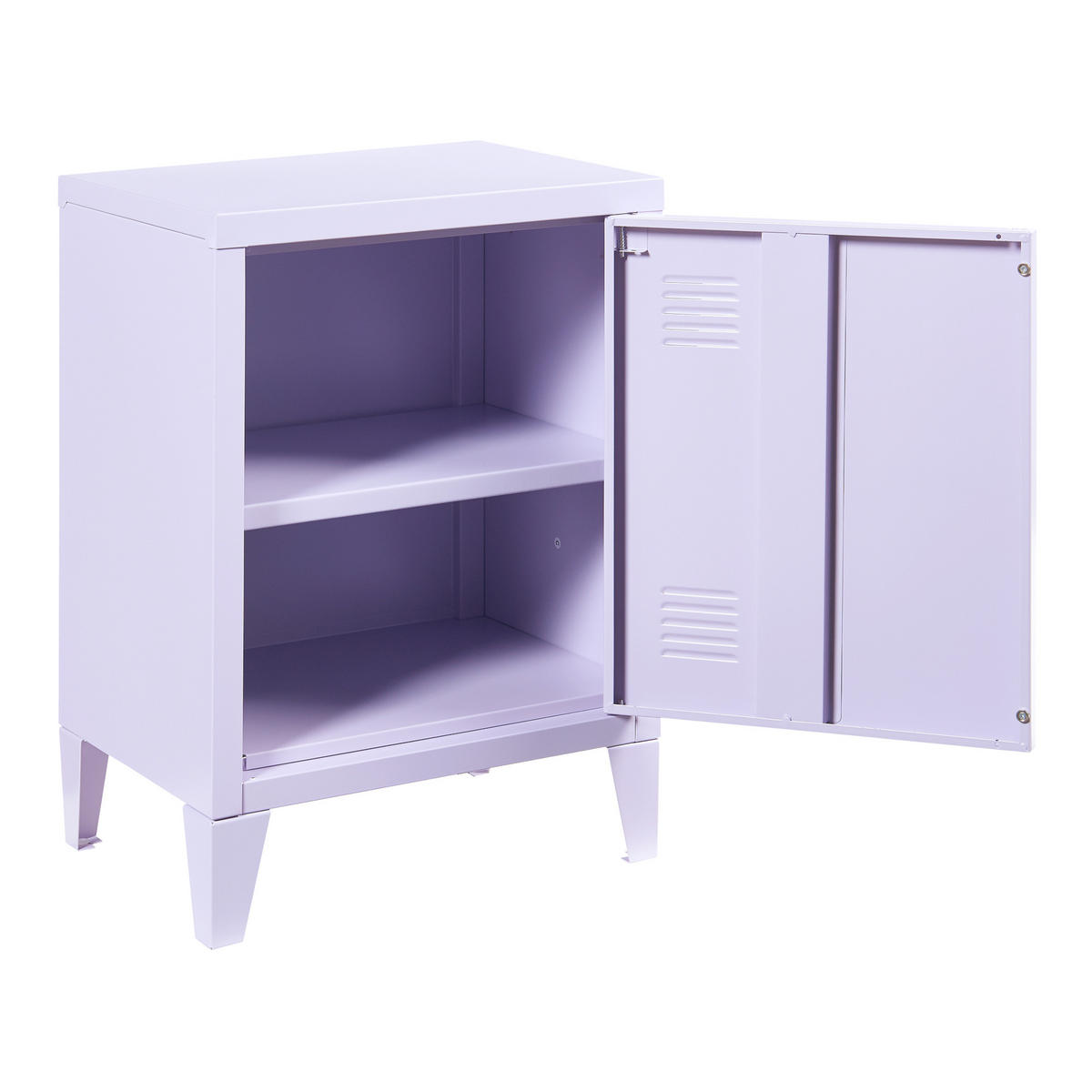 NOČNÍ STOLEK Inari - fialová, kov (40/57/30cm) - [en.casa]