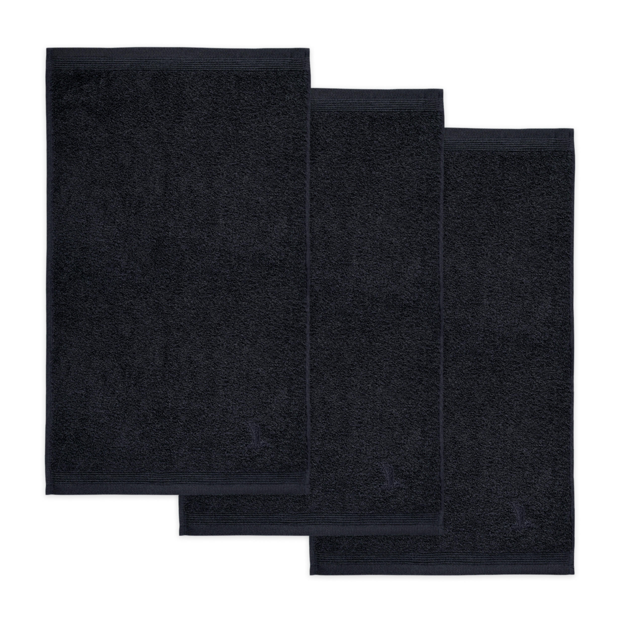 GÄSTETUCH SUPERWUSCHEL 3ER PACK - Schwarz, Textil (30/50cm) - MÖVE