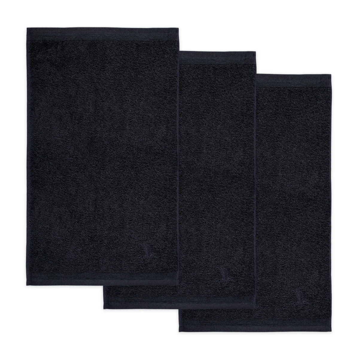 GÄSTETUCH SUPERWUSCHEL 3ER PACK - Schwarz, Textil (30/50cm) - MÖVE