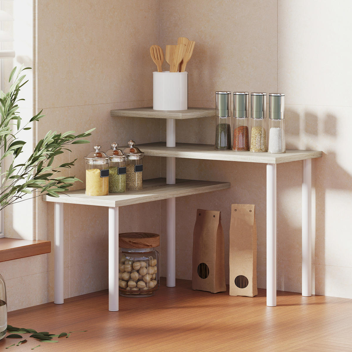 KÜCHENREGAL Braun 1 Stück - Braun, Holzwerkstoff (18/36.5/40cm) - GiPP