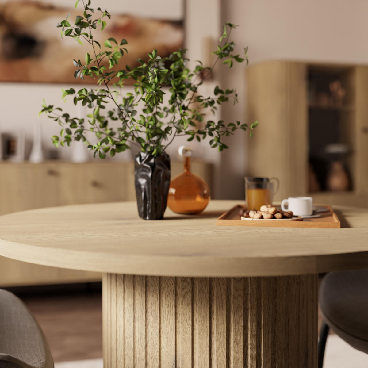 ESSTISCH BOLLA Ausziehbar 100 - 188 / 100 x 75 cm - Eichefarben/Eiche San Remo, Holz (100/100/75cm) - MASSENO