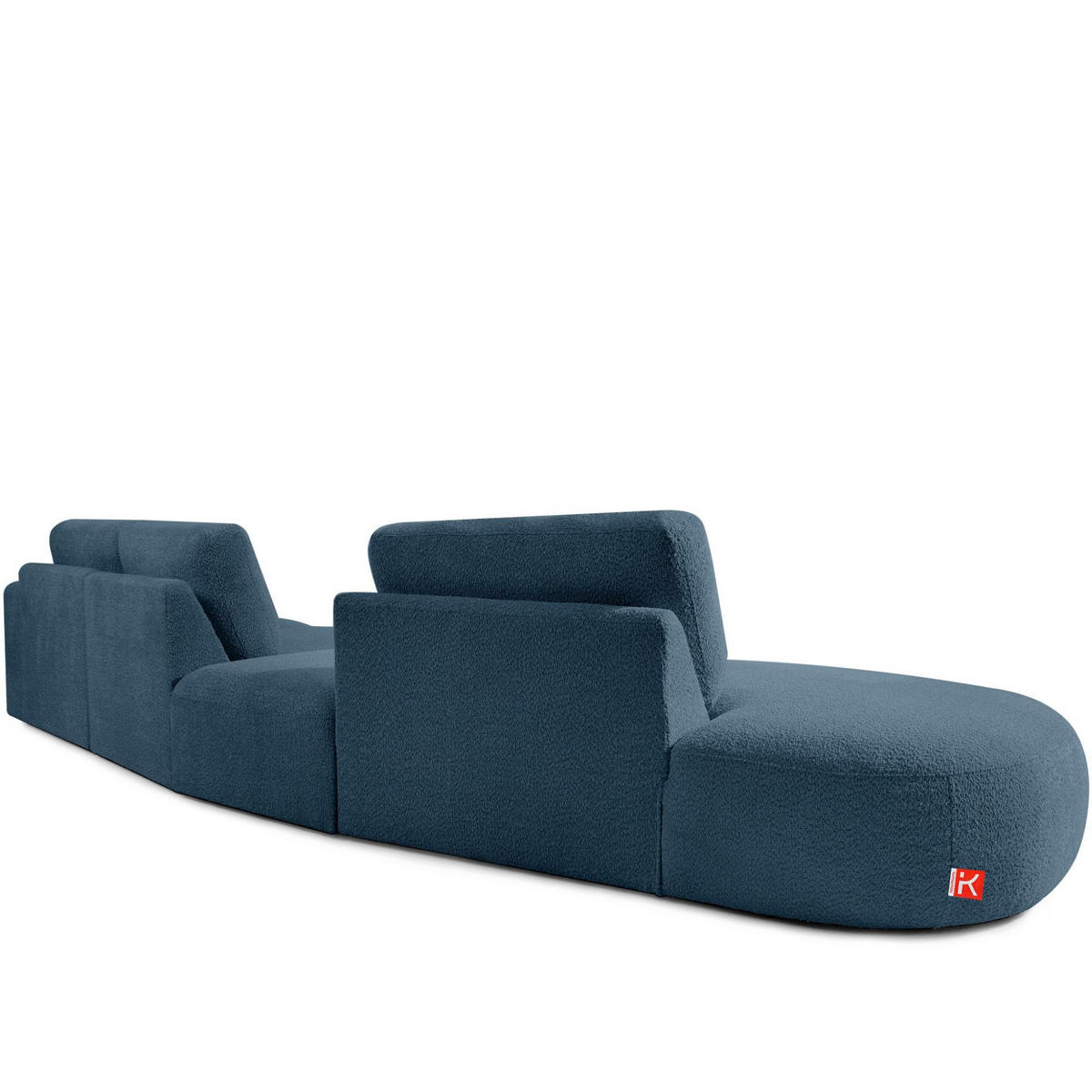 5-SITZER ECKSOFA ZUCCO Boucle links, Nachtblau - Dunkelblau, Textil (430/84/105cm) - KONSIMO®