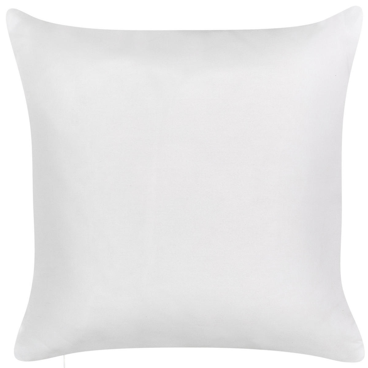 GARTENKISSEN 2er-Set geometrisches Muster hellgrün 45/45 cm Cuneo - Hellgrau, Textil (45/45cm) - Beliani