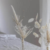 TROCKENBLUMENSTRAUSS Tischdeko weiß - mit Pampasgras / weiß - Weiß, Naturmaterialien (30cm) - Lykke & You