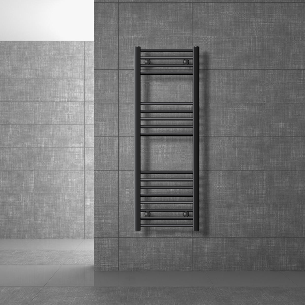 BADHEIZKÖRPER elektrisch Sahara 400x1200 mm Anthrazit gerade mit Heizstab 1200W Digital - Anthrazit, Metall (40/120/3cm) - LuxeBath
