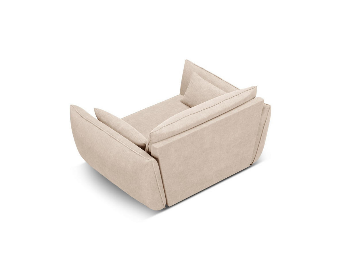 SESSEL Kaelle aus Chenille-Stoff beige - Beige, Textil (100/85/128cm) - Micadoni