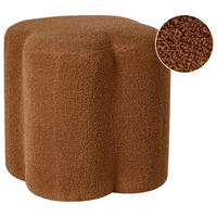 POUF Bouclé Goldbraun Mancos - Goldfarben, Textil (41/44/35cm) - Beliani