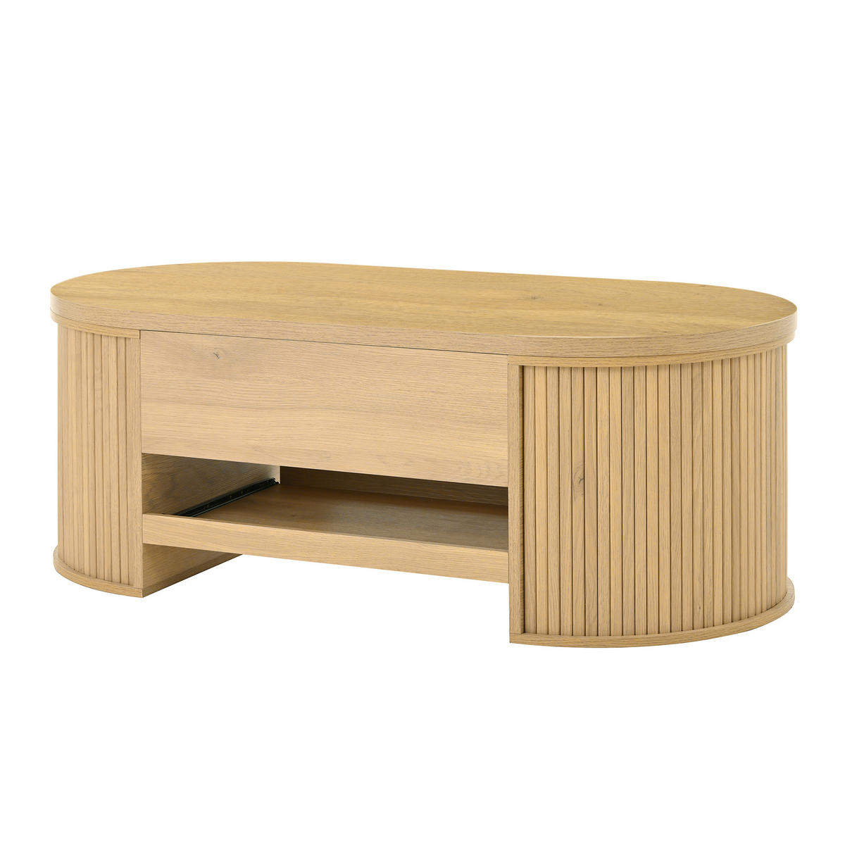 COUCHTISCH 110/55,5/40 cm natur aus MDF mit höhenverstellbarer Tischplatte - Naturfarben, Holzwerkstoff (110/55.5/40cm) - OKWISH