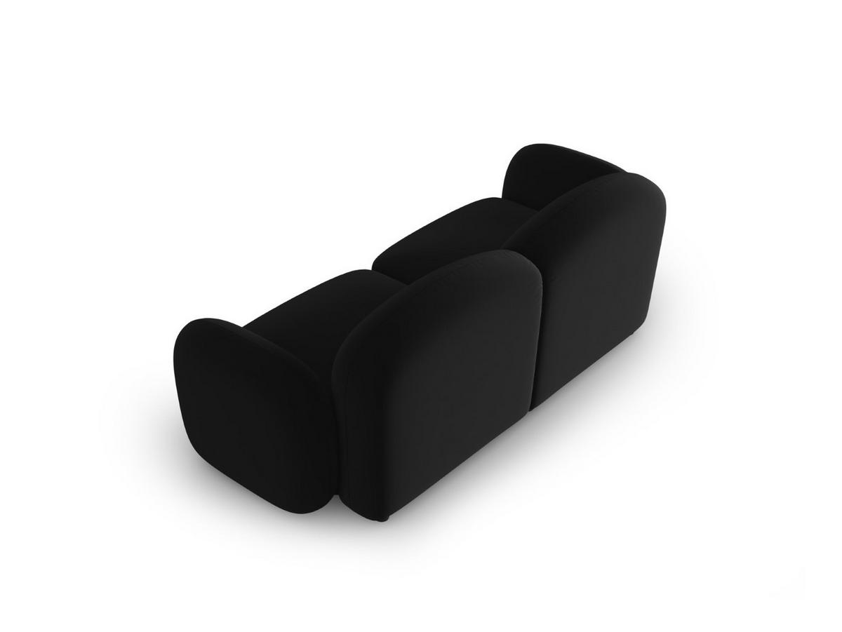 SOFA Blair aus Samt schwarz 2 Sitzplätze - Schwarz, Textil (87/80/194cm) - Micadoni