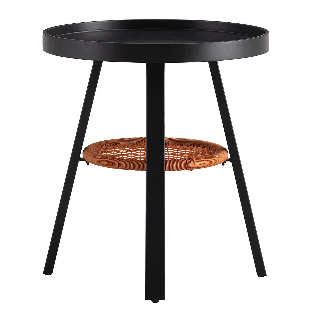 BEISTELLTISCH - Holzwerkstoff / Kunststoff / Metall - Schwarz, Holzwerkstoff/Kunststoff (50/50/55cm) - home24