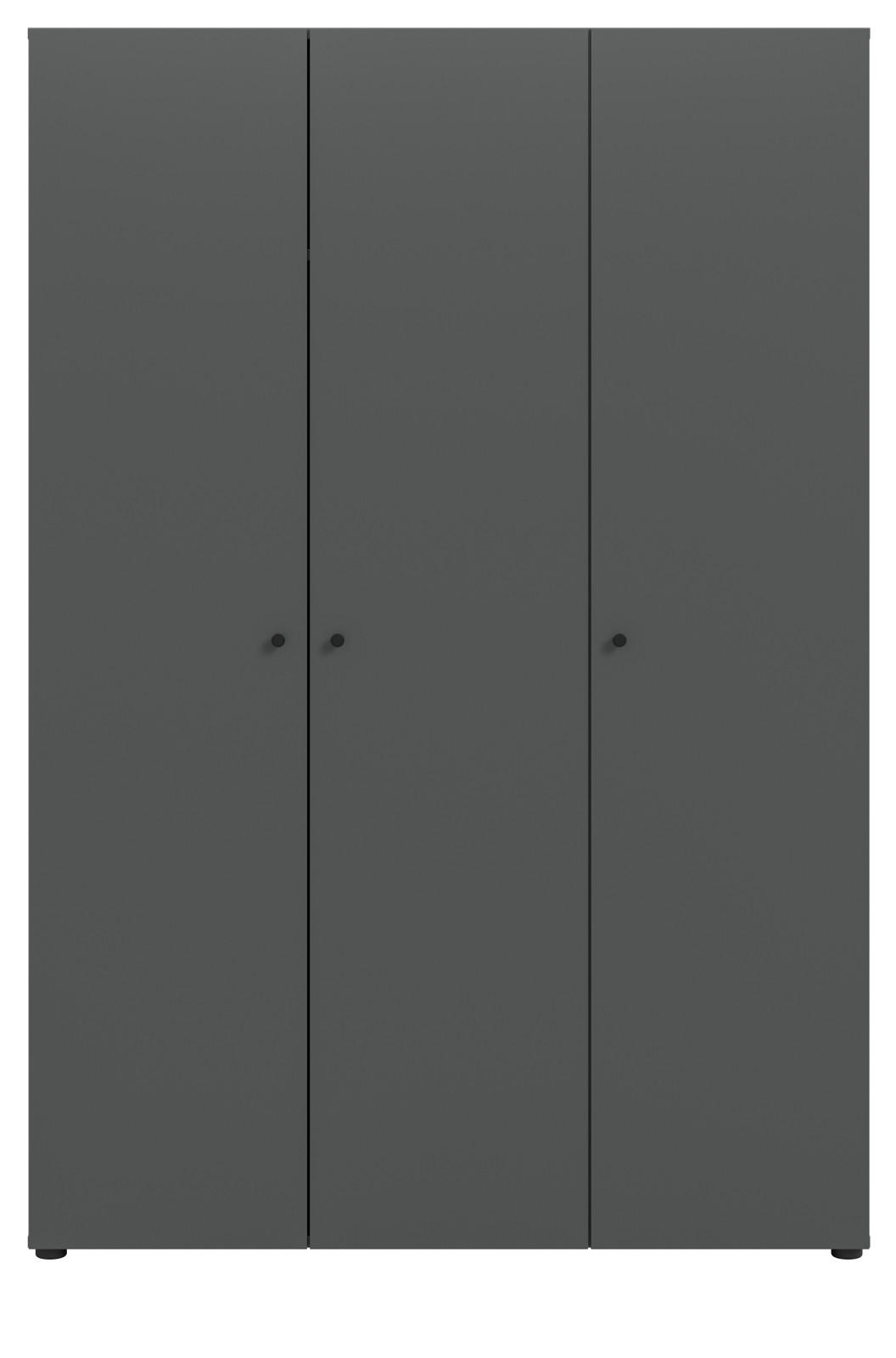 Inn.Furn Kleiderschrank Grau 120x176x51 cm