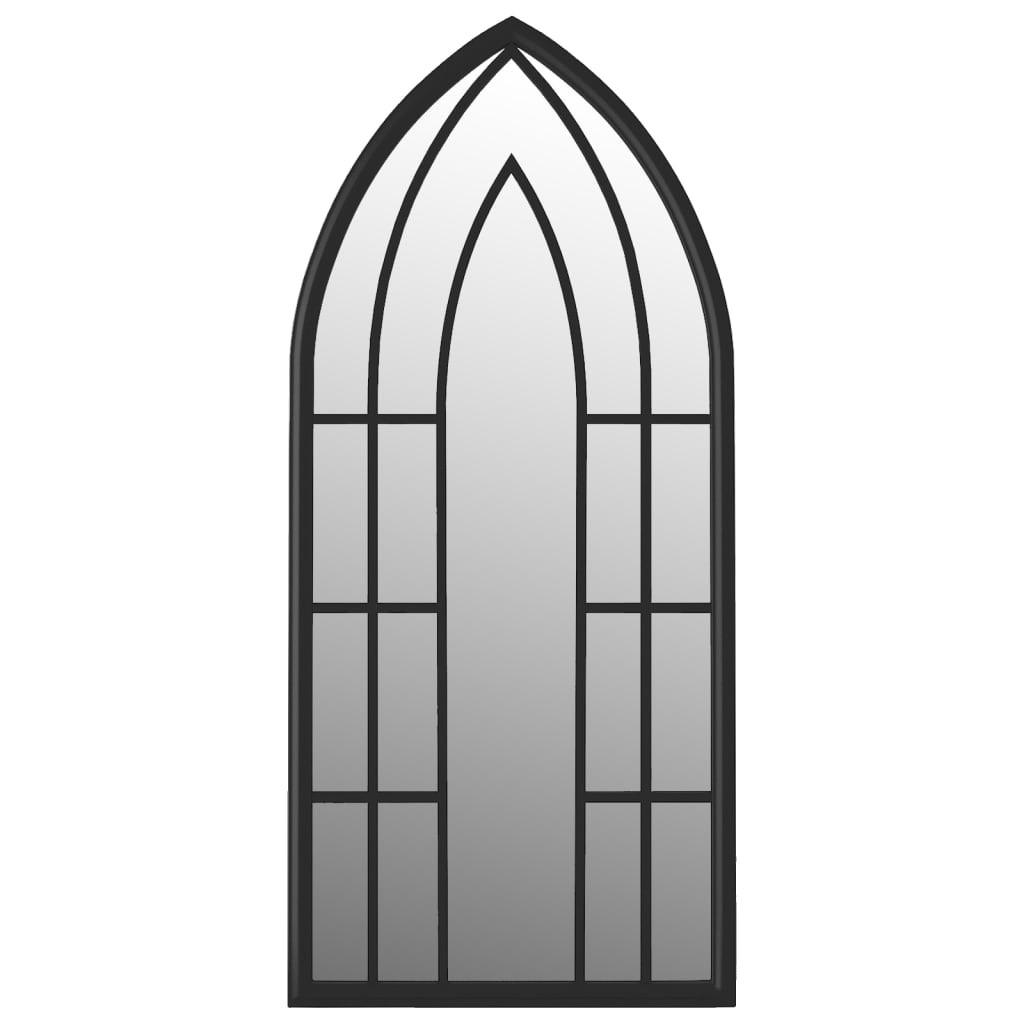 SPIEGEL Schwarz 70x30 cm Eisen für den Innenbereich - Schwarz, Metall (30/70/1cm) - furnicato