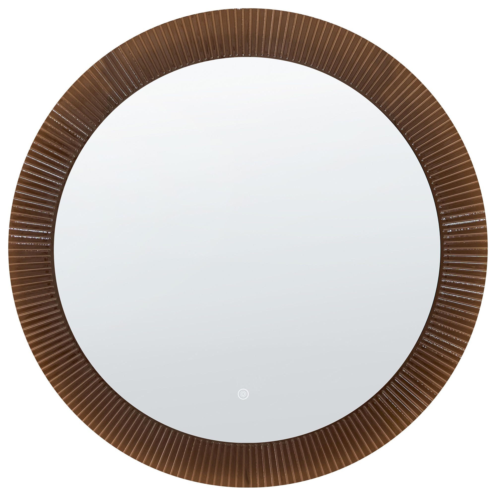 OGLINDA DE BAIE CU LED 80/80 cm maro Besbe
