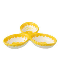 APERO-TELLER GRANADA PATTERN - Töpferei - Gelb - Multicolor, Keramik (24cm) - J-Line